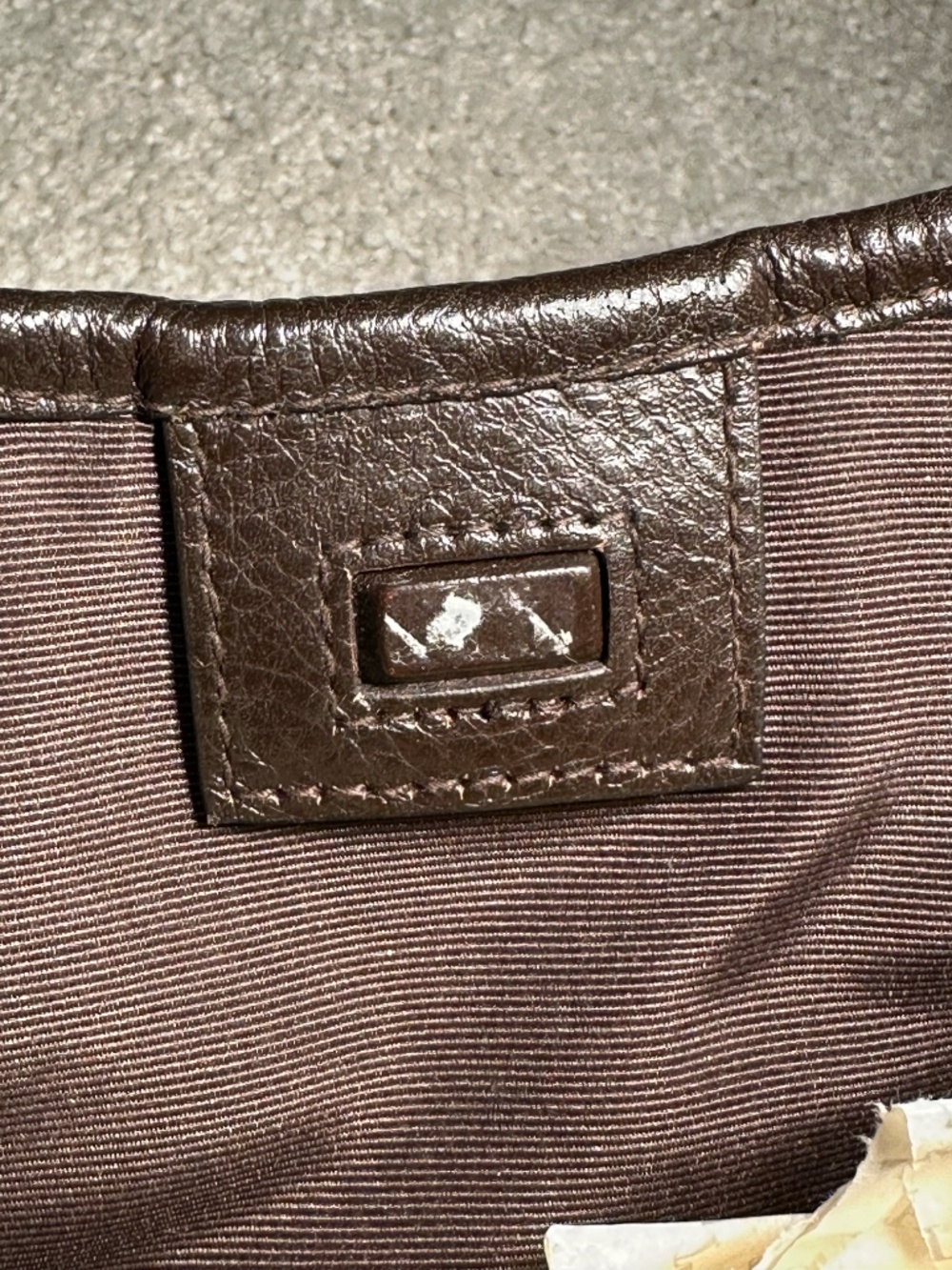 Banana Republic Dark Brown Suede Shoulder Hobo Bag Purse - Picture 10 of 11